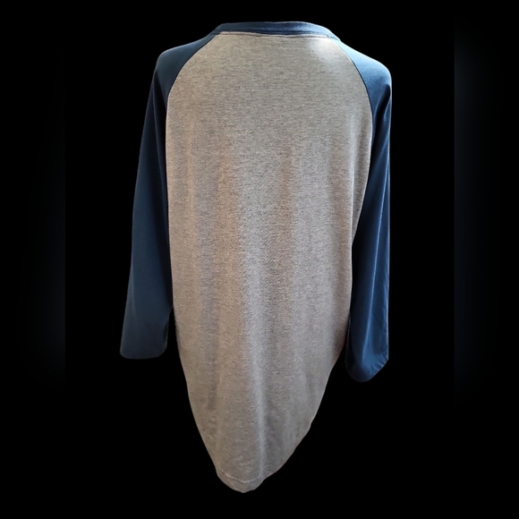 Nike Air Blue Greenand Gray Raglan T-Shirt Large - Picture 12 of 12